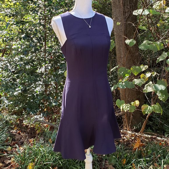 LIKELY Cordelia Fit & Flare Dress in Navy Blue Sleeveless Size 8 - Picture 2 of 13